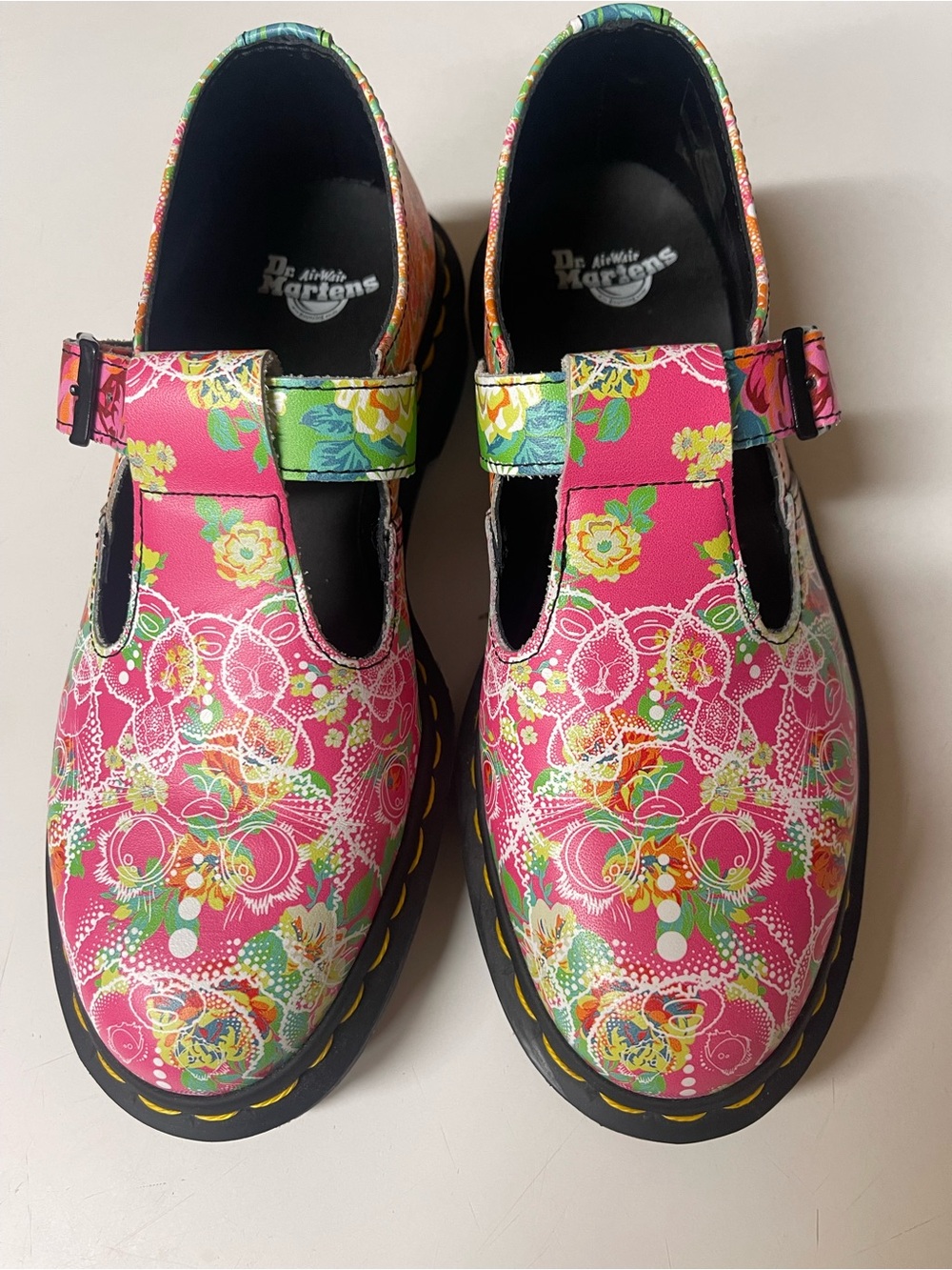 Dr. Martens Polly Daze Floral Cat Print Mary Jane’s size women’s 6
